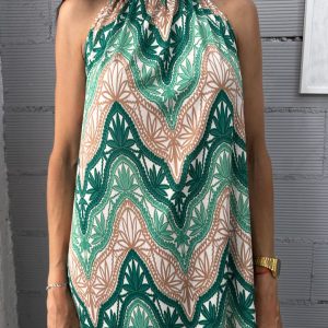 Mono con estampado de hojas de múltiples colores